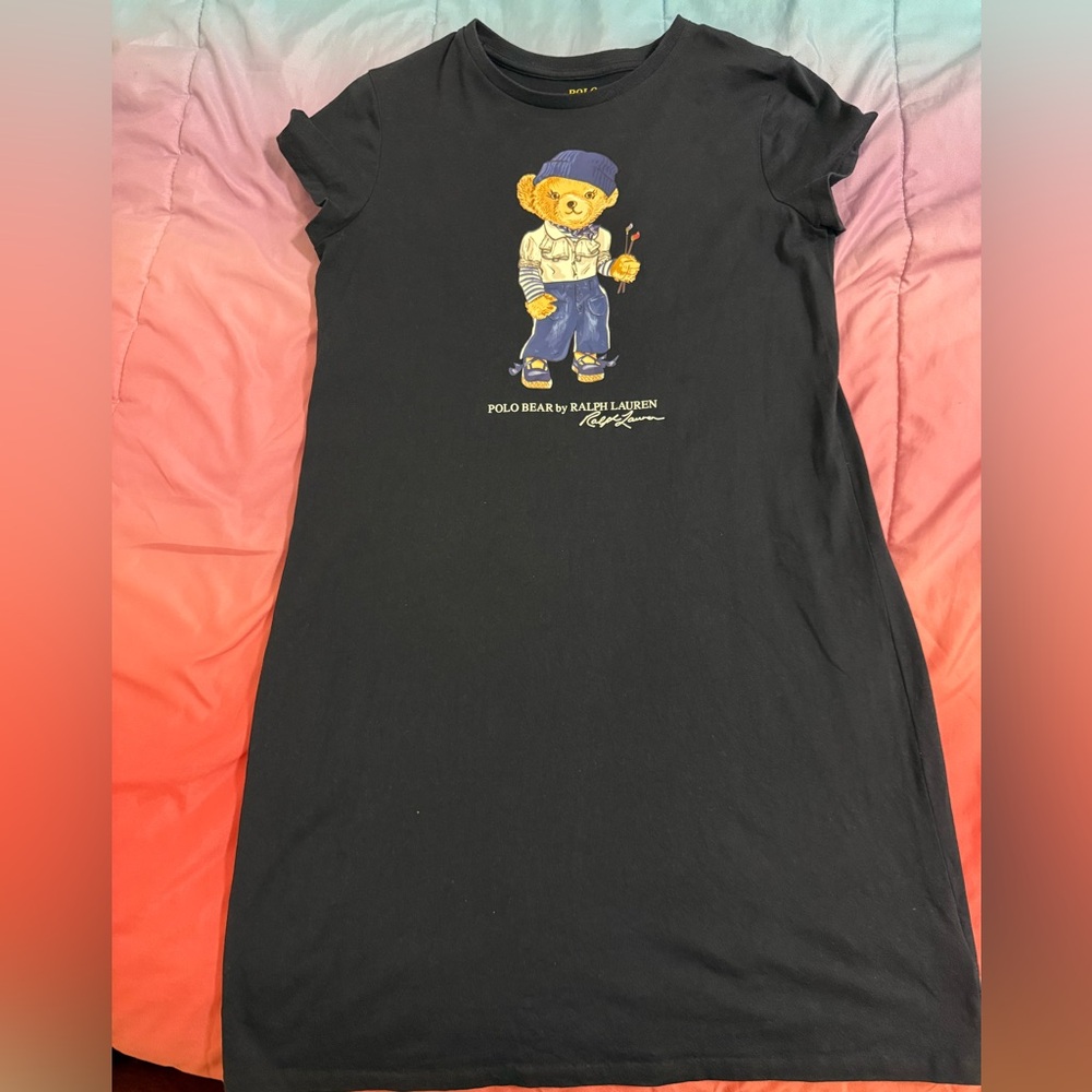 Polo by Ralph Lauren Kids Black Tee with Polo Bear
